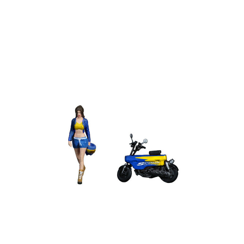 MoreArt 1:64 Honda MOTO COMPO SPOON Motorcycle Lady Resin Figurine Set MODCOLS