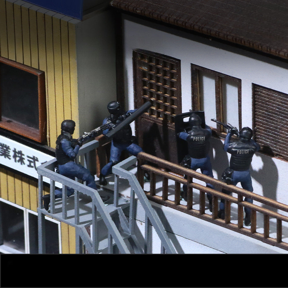 MoreArt 1:64 Armed Police Figurine Set C – Collectible Resin Model