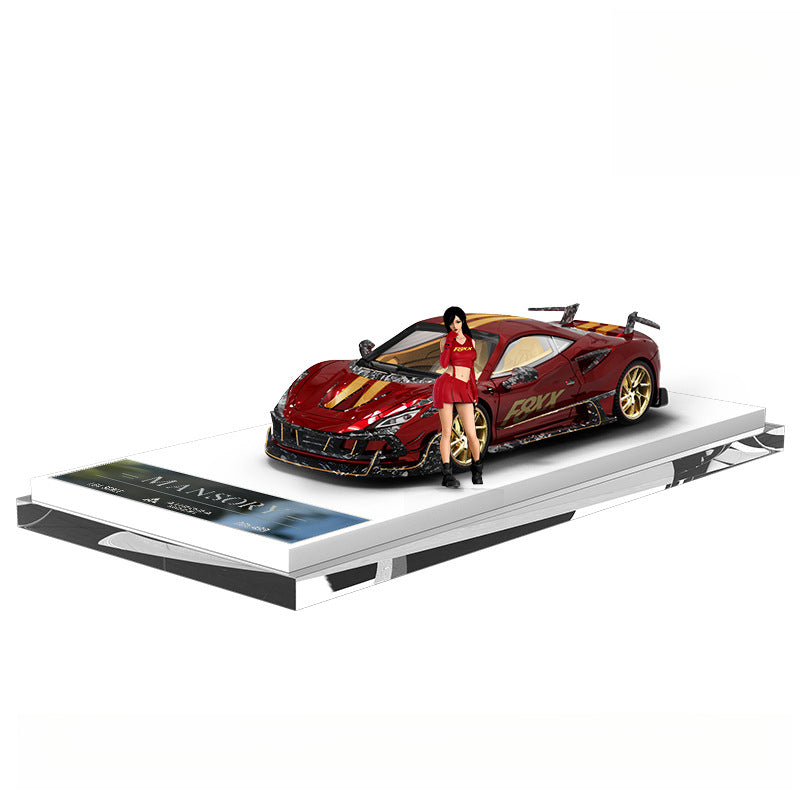 AM Ferrari F8XX Diecast Car Model – Red Blue & Chameleon MODCOLS