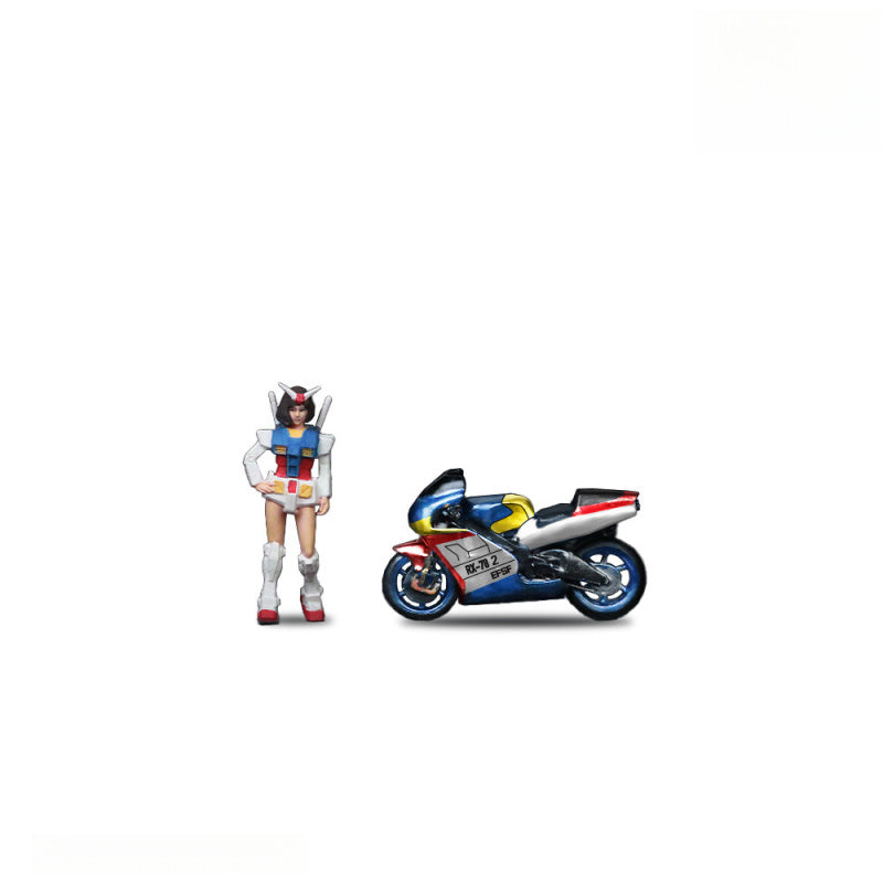 MoreArt 1:64 Honda Mecha Girl Motorcycle Figure MODCOLS