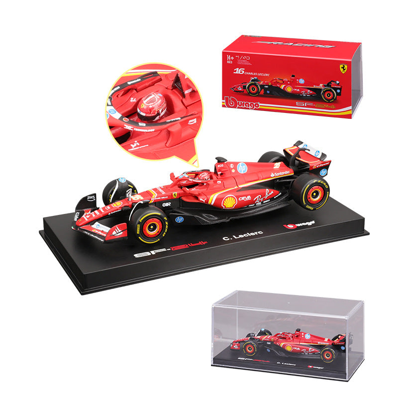 2024 Bimei High 1:43 Ferrari F1 Car Model SF 24 Metal Racing Toy Simulation Alloy Model Car MODCOLS