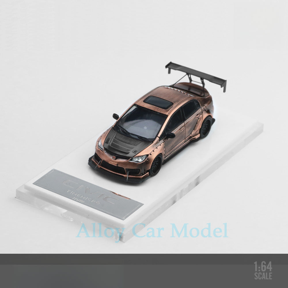 1:64 Honda Civic Modified Rose Gold & Dark Copper Die cast Alloy Car Model MODCOLS
