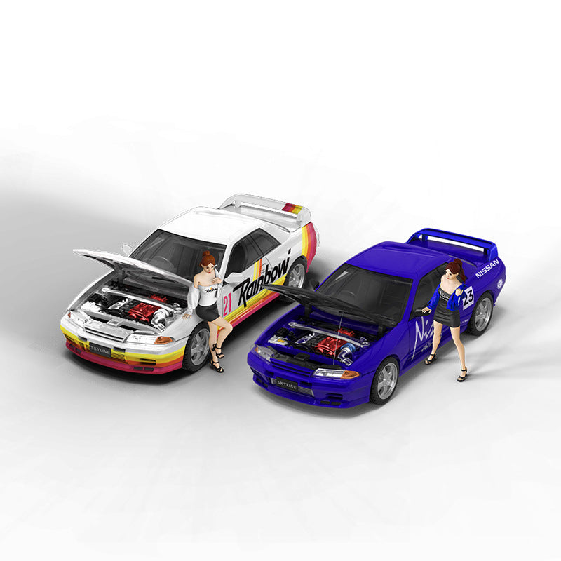 TimeMicro 1:64 Nissan GTR R32 Racing Livery Diecast Car Model MODCOLS