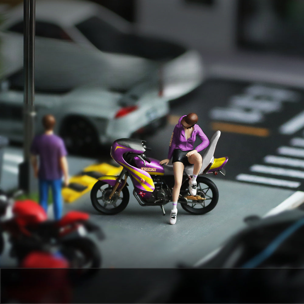 MoreArt 1:64 Bōsōzoku Motorcycle Figurine Resin Set