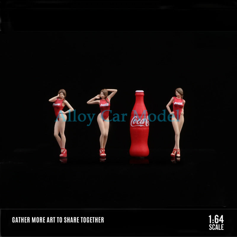 MoreArt 1:64 Coca Cola Girls Resin Figure Set for Diorama MODCOLS
