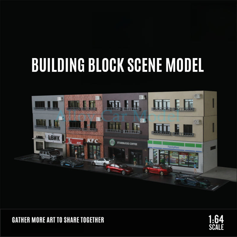 MoreArt 1:64 Building Block Scene Model Diecast Display Diorama MODCOLS
