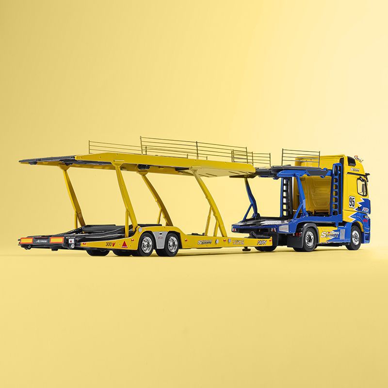 SHADOW PRO 1:64 Mercedes Double Decker Spoon Trailer Truck Diecast Model MODCOLS