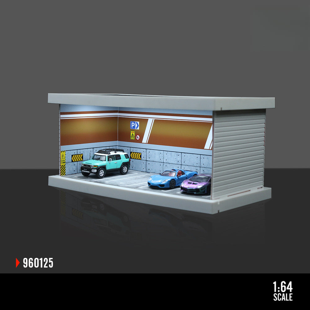 MoreArt 1:64 Underground Parking Garage Light Up Diorama MODCOLS