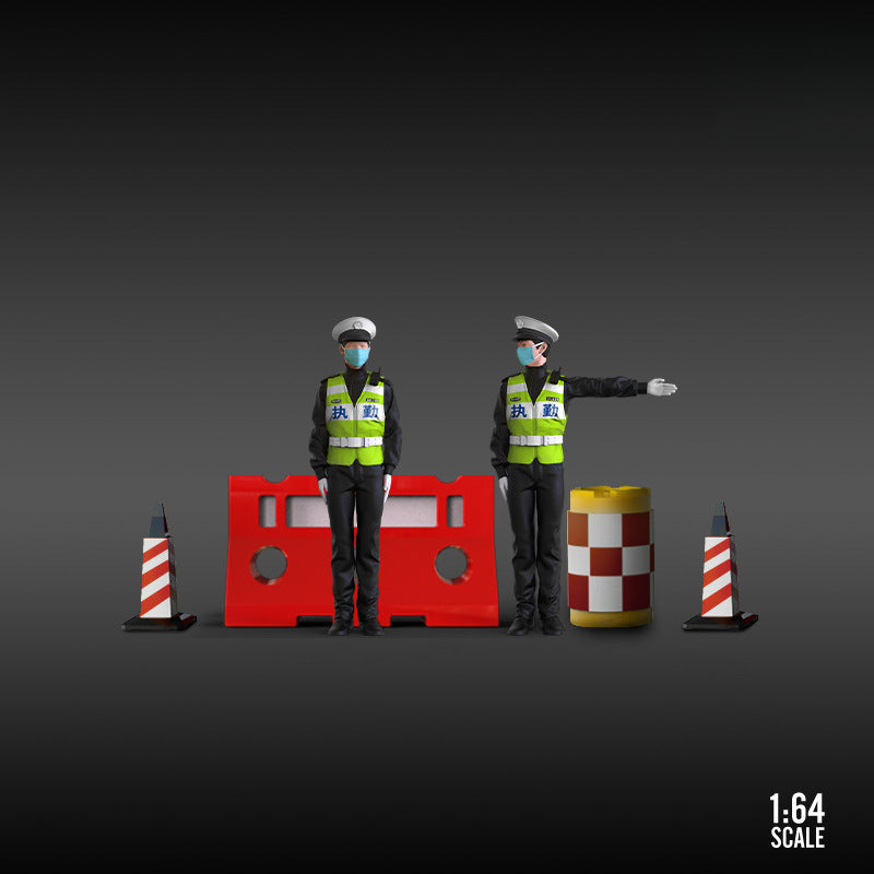 MoreArt 1:64 Traffic Police Figure Set – Resin Diorama Model MODCOLS