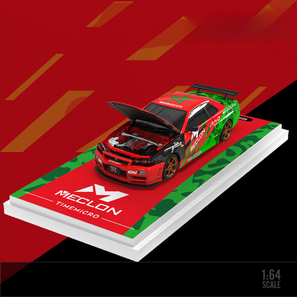 TM 1:64 Nissan GT-R R34 - Premium Die-Cast Collectible