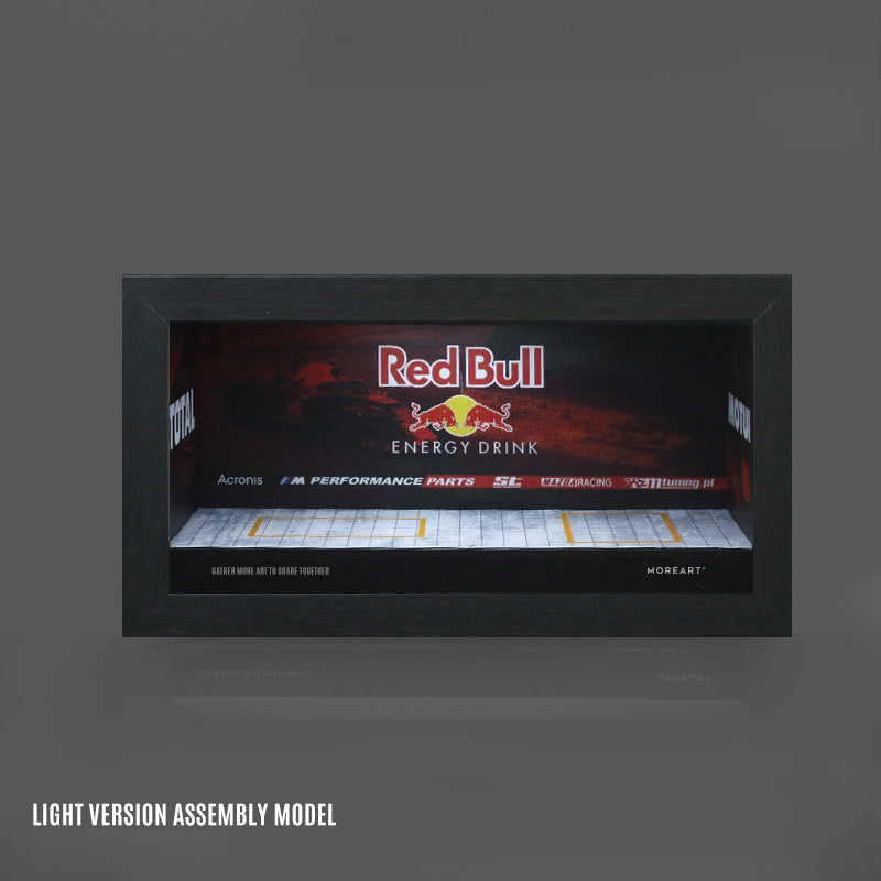MoreArt 1:64 Advan HKS Red Bull Monster Garage Lighted Diorama Frame MODCOLS