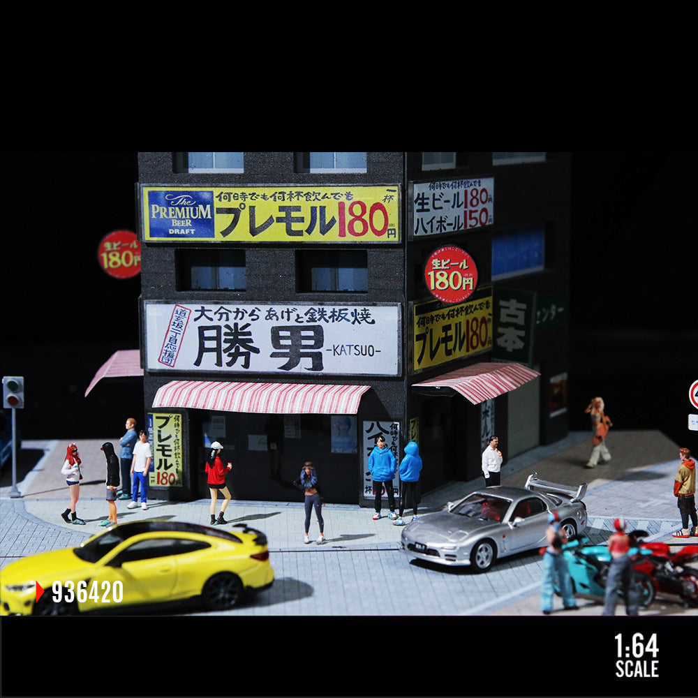MoreArt 1:64 Katsuo Teppanyaki & Curry Shop Light Up Scene Model MODCOLS
