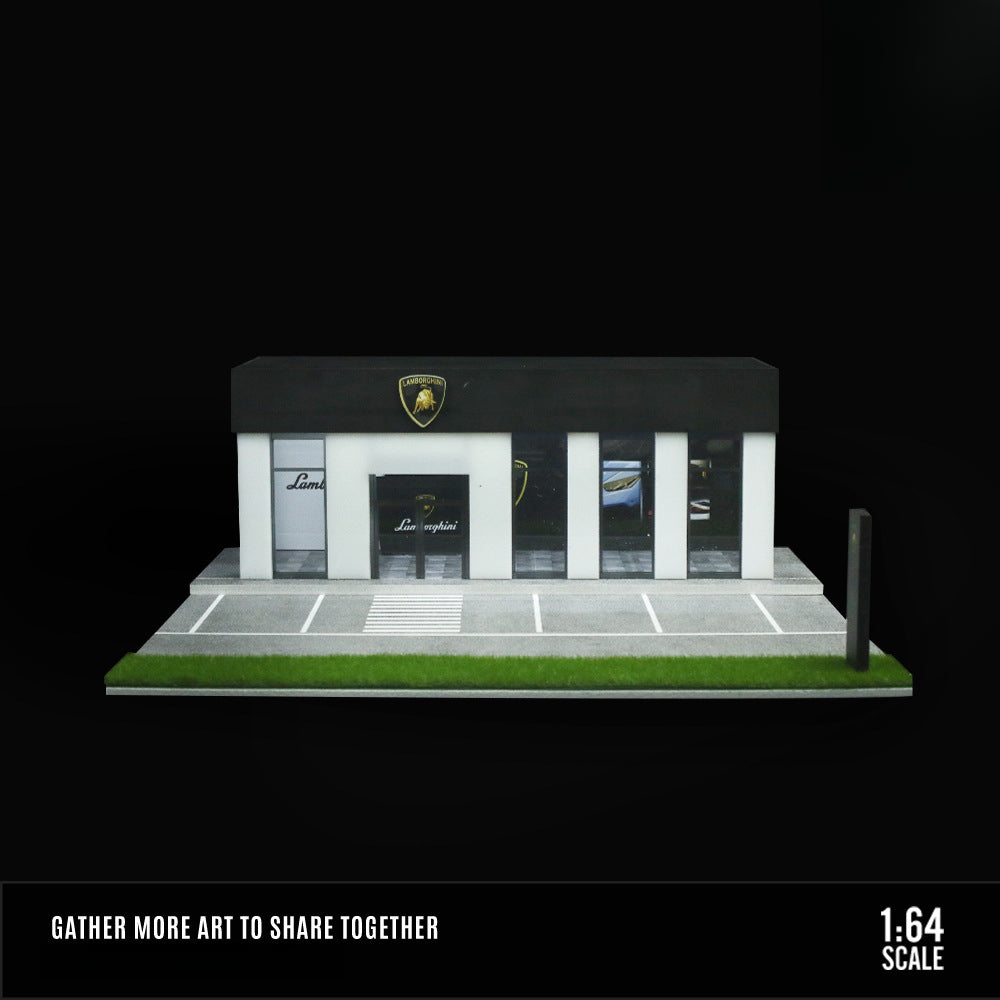 MoreArt 1:64 Lamborghini Porsche BMW Dealership Showroom Diorama MODCOLS