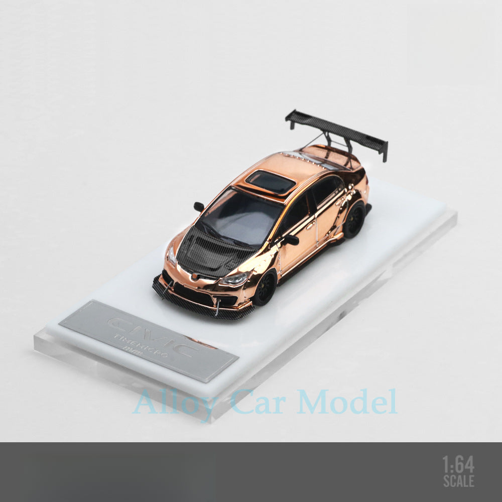 1:64 Honda Civic Modified Rose Gold & Dark Copper Die cast Alloy Car Model MODCOLS