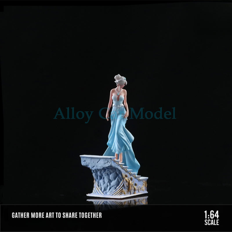 MoreArt 1:64 Ice Princess Resin Figurine Pink White & Blue MODCOLS