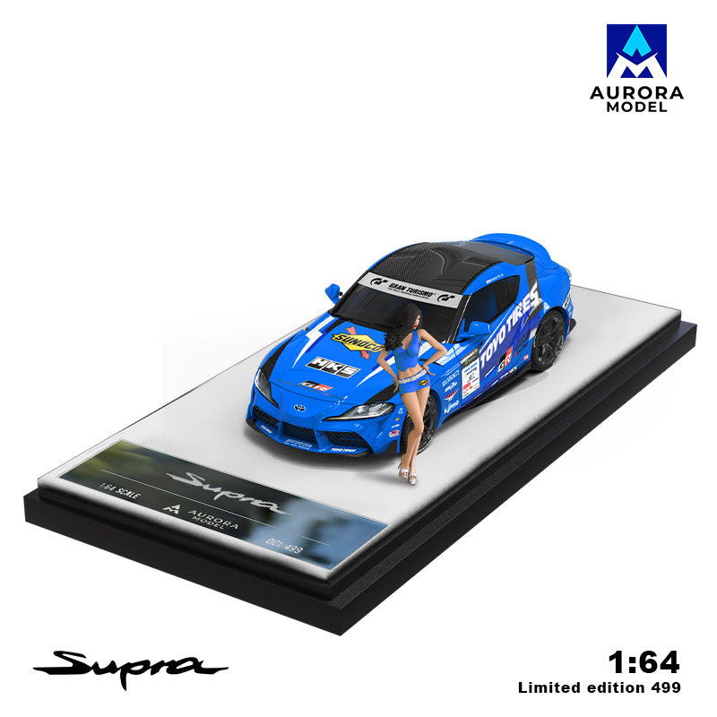 1:64 AM Toyota Supra A90 Toyo Tires D1GP Drift Car Diecast Model MODCOLS