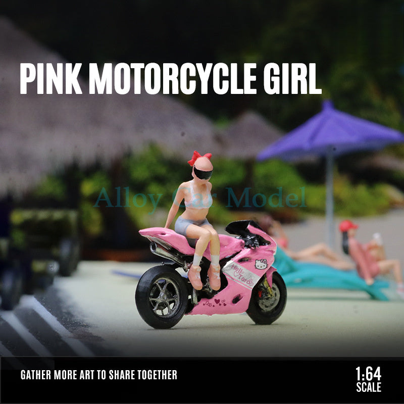 MoreArt 1:64 Game Themed Motorcycle Girl Resin Figure MODCOLS