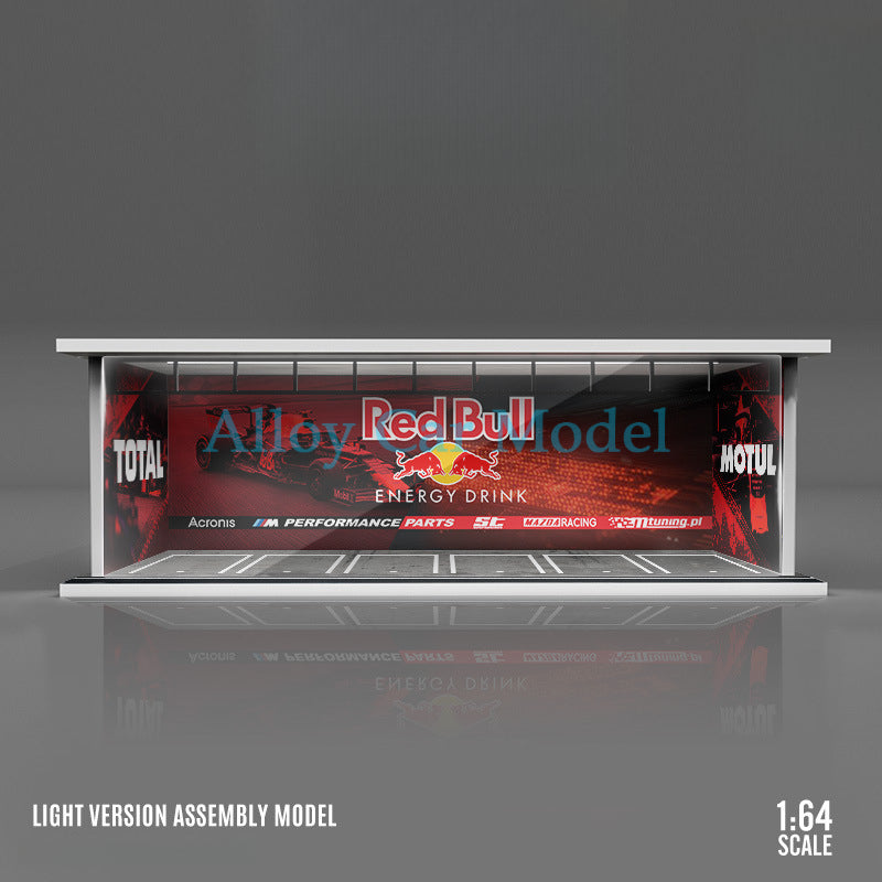 MoreArt 1:64 Beverage Themed Lighted Parking Diorama – Modular Display Scene MODCOLS