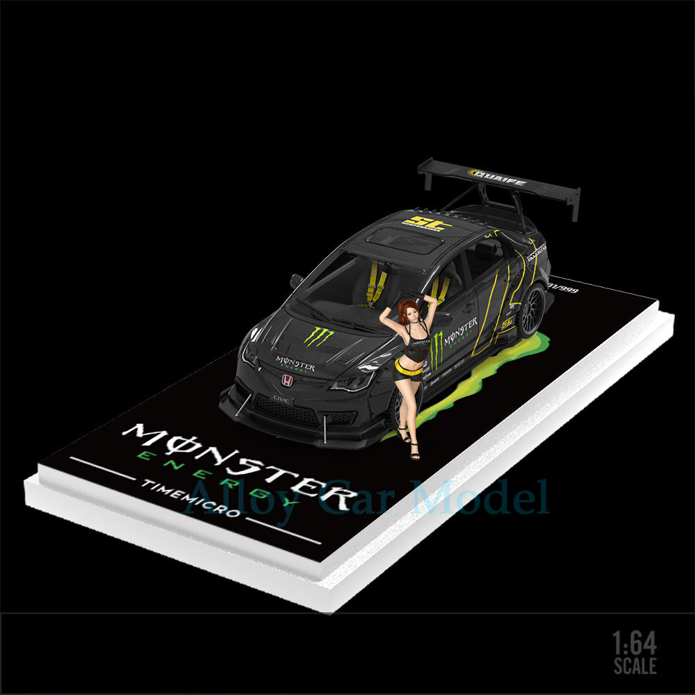 TIMEMICRO 1:64 Honda Civic Custom Marlboro & Monster Diecast Model MODCOLS