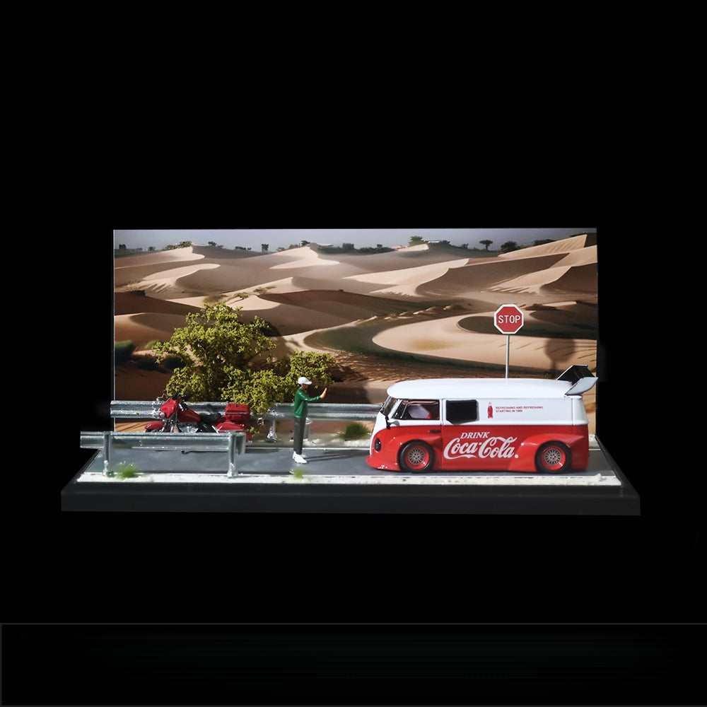 MoreArt 1:64 Desert Road Diorama Scene Model