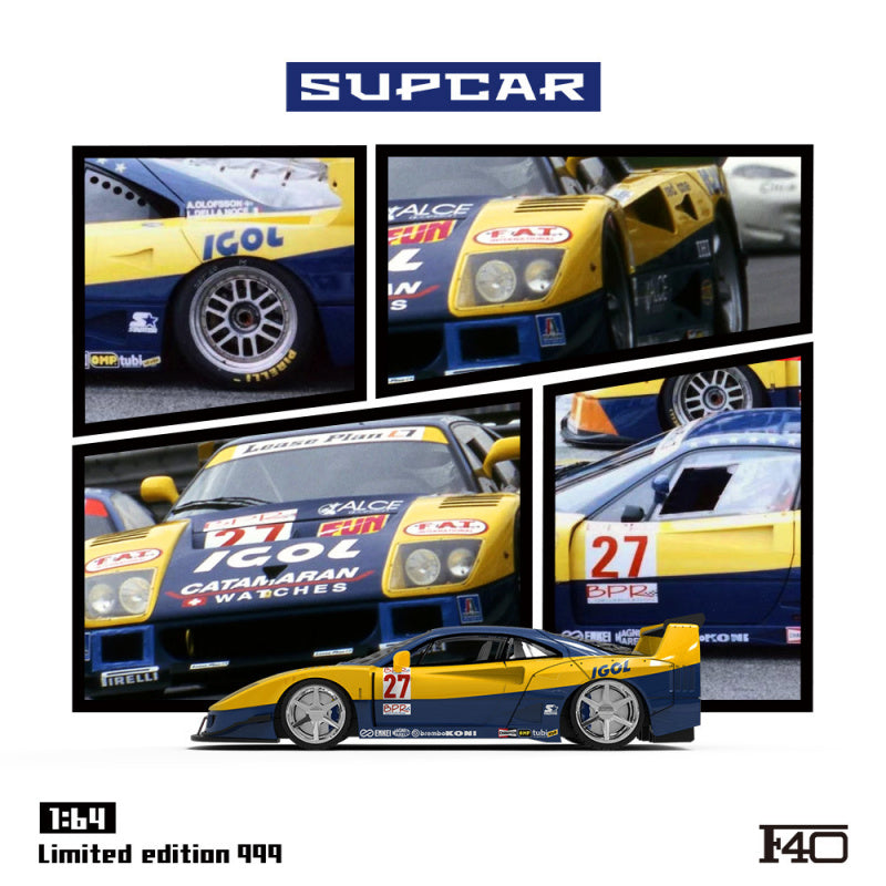 UPCAR 1:64 F40 Racing Livery Diecast Model MODCOLS