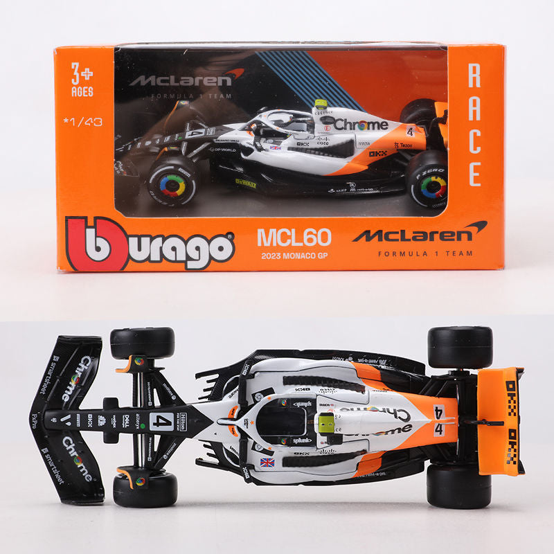 Bburago 1:43 McLaren MCL60 2023 Monaco GP F1 Diecast Car Model MODCOLS