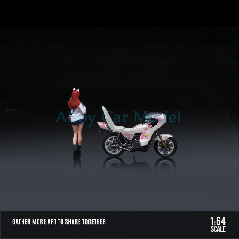 MoreArt 1:64 Bosozoku Motorcycle Girl Resin Figure Set MODCOLS