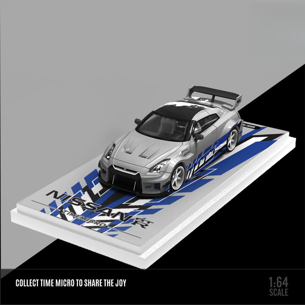 TIMEMICRO 1:64 Nissan GTR35 & H300 Flatbed Diecast Car Model MODCOLS