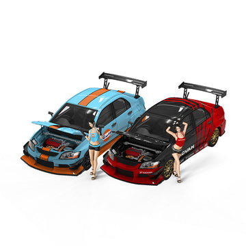 TM 1:64 Mitsubishi EVO 9 Gulf Oil ADVAN Diecast Model Car