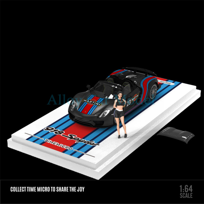 TimeMicro 1:64 Porsche 918 Spyder Martini Diecast Model MODCOLS