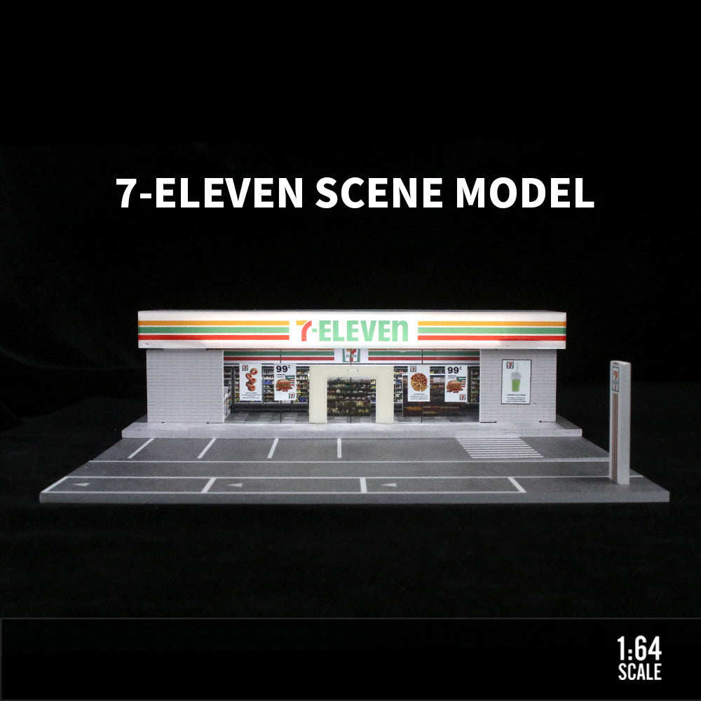 MoreArt 1:64 7 ELEVEN 711 Lawson Convenience Store Scene Model MODCOLS