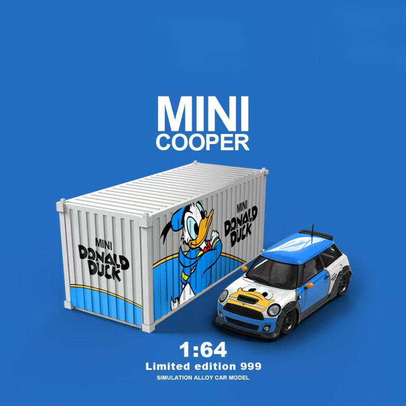 TimeMicro 1:64 BMW MINI COOPER Donald Duck Diecast Model MODCOLS