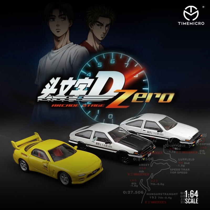 TimeMicro 1:64 Initial D Toyota AE86 & Mazda RX 7 Closed Headlight Diecast Model MODCOLS