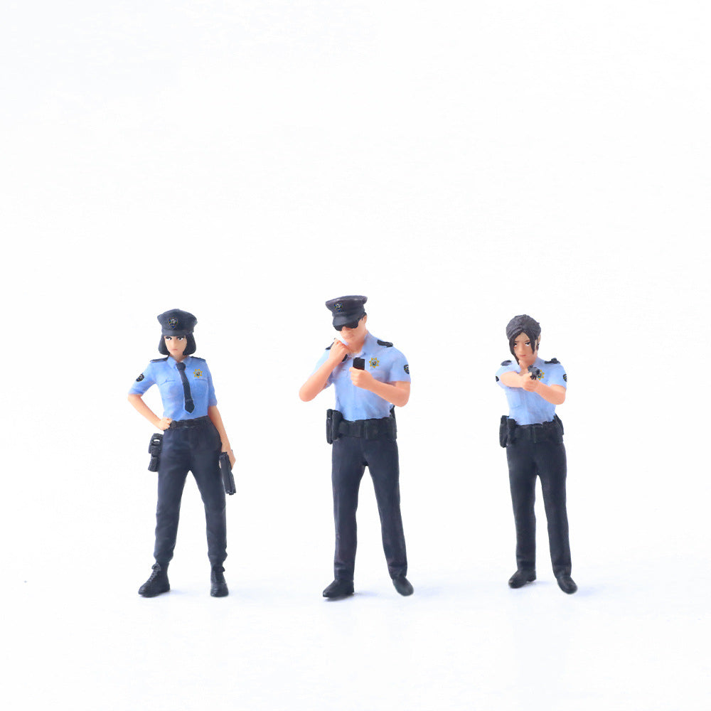 MoreArt 1:64 On Duty Police Figure Resin Set MODCOLS