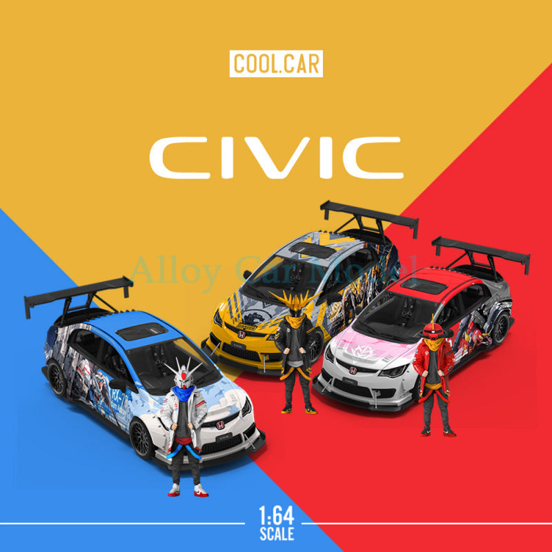Cool Car 1:64 Honda Civic Custom Mecha Series Diecast Model MODCOLS