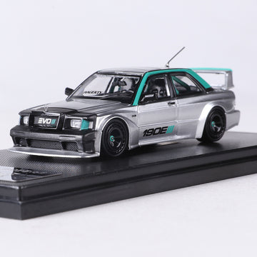 RM Rhino 1:64 Mercedes Benz 190E EVO II Widebody Custom Diecast Model MODCOLS
