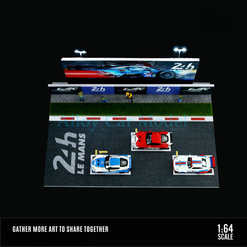 MoreArt 1:64 Le Mans Lighted Racing Diorama – Modular Garage Display MODCOLS