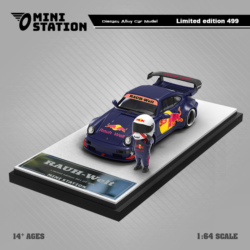 1:64 RWB964 Red Bull No.33 Die cast Alloy Car Model – Mini Station MODCOLS