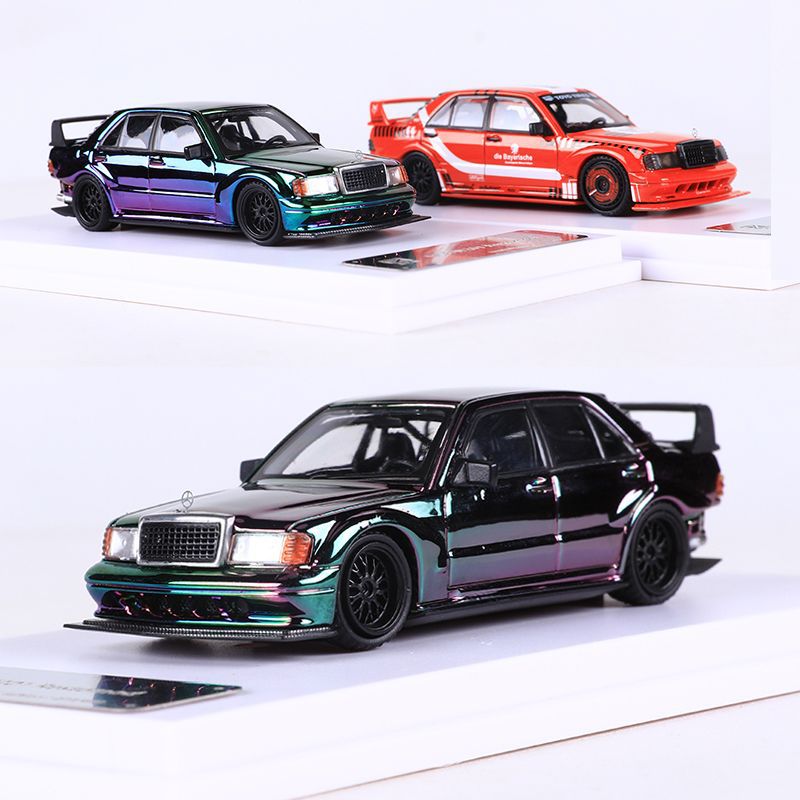 DCM 1:64 Mercedes Benz 190E W201 Electroplated Custom Diecast Car MODCOLS