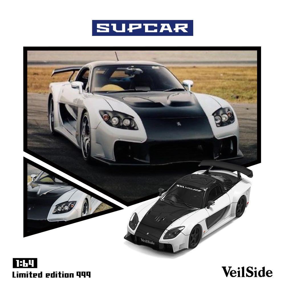 SUPCAR 1:64 RX 7 Veilside Solid Color Diecast Model MODCOLS