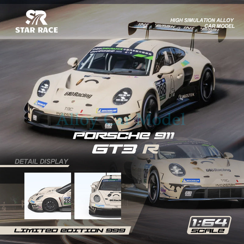 SR 1:64 STAR RACE Porsche 911 GT3 No.15 Blue Diecast Model MODCOLS