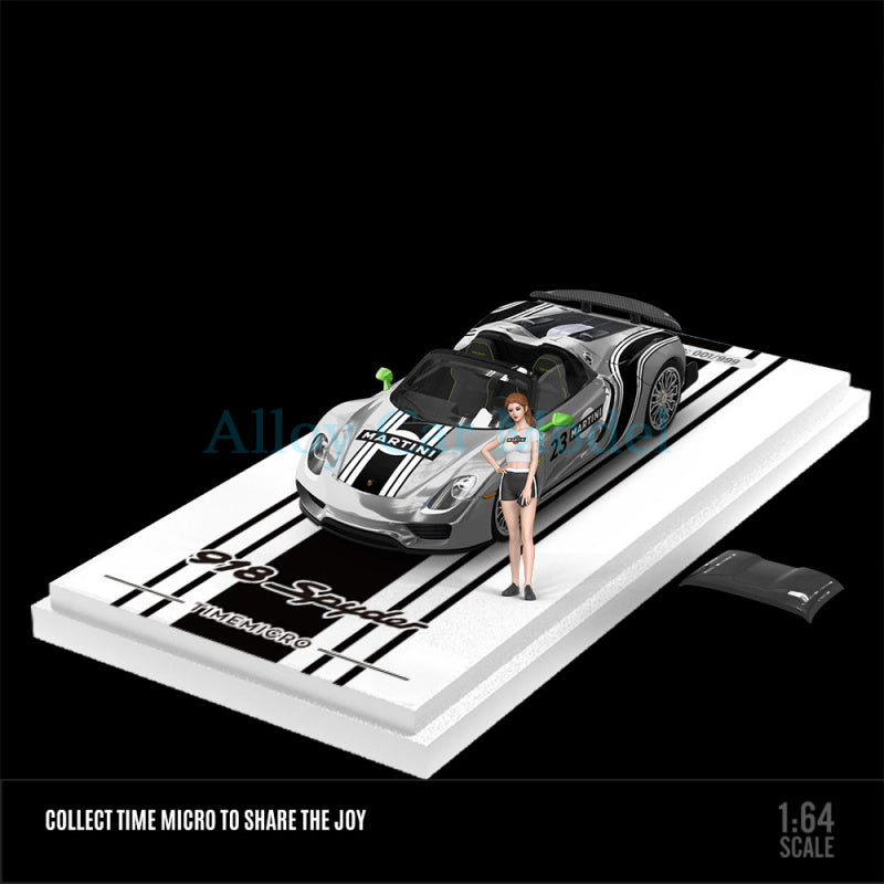 TimeMicro 1:64 Porsche 918 Spyder Martini Diecast Model MODCOLS
