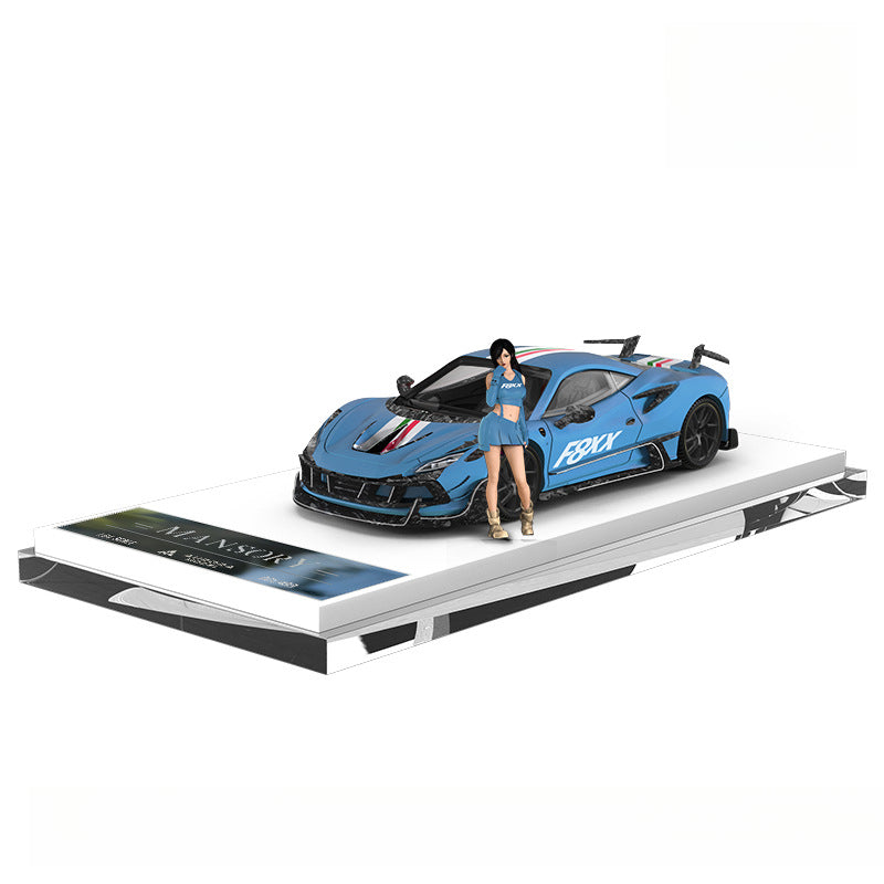 AM Ferrari F8XX Diecast Car Model – Red Blue & Chameleon MODCOLS