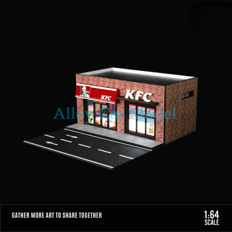MoreArt 1:64 Restaurant Storefront Light Up Diorama Display MODCOLS