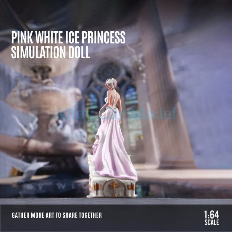 MoreArt 1:64 Ice Princess Resin Figurine Pink White & Blue MODCOLS