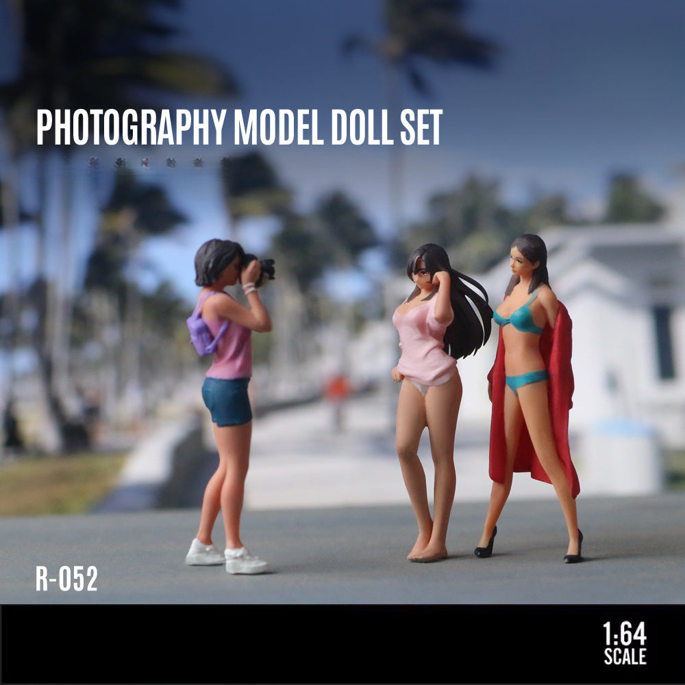 MoreArt 1:64 Photographer & Model Resin Figure Set MODCOLS
