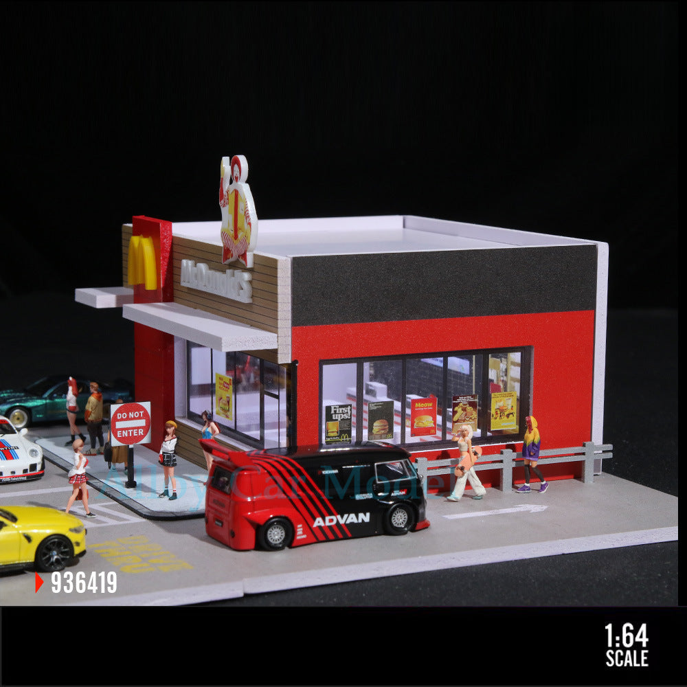 MoreArt 1:64 American McDonald’s Light Up Scene Model MODCOLS