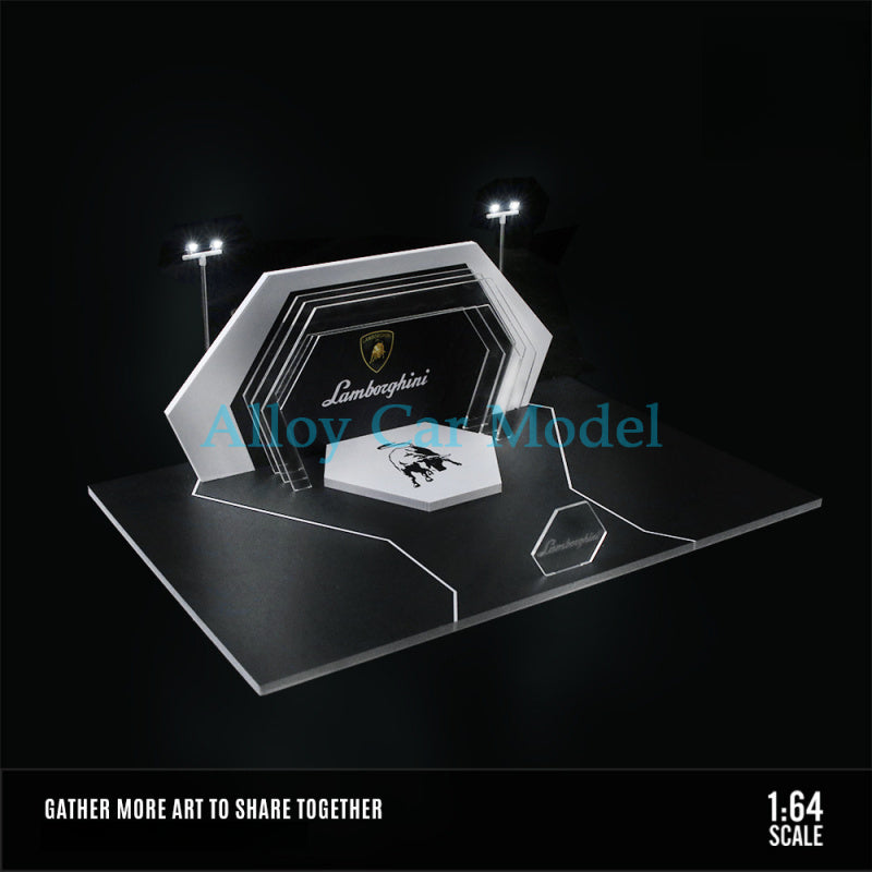 MoreArt 1:64 Porsche Dealership Showroom Diorama with Lights MODCOLS