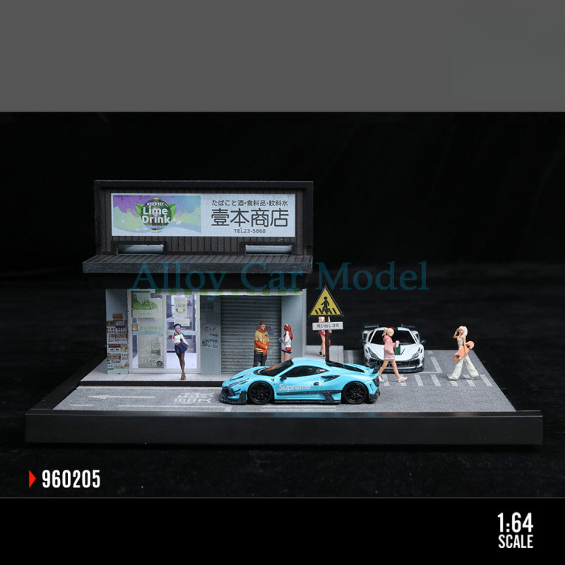 MoreArt 1:64 Street Side Scene Lighted Assembly Series 05 Diorama Model MODCOLS