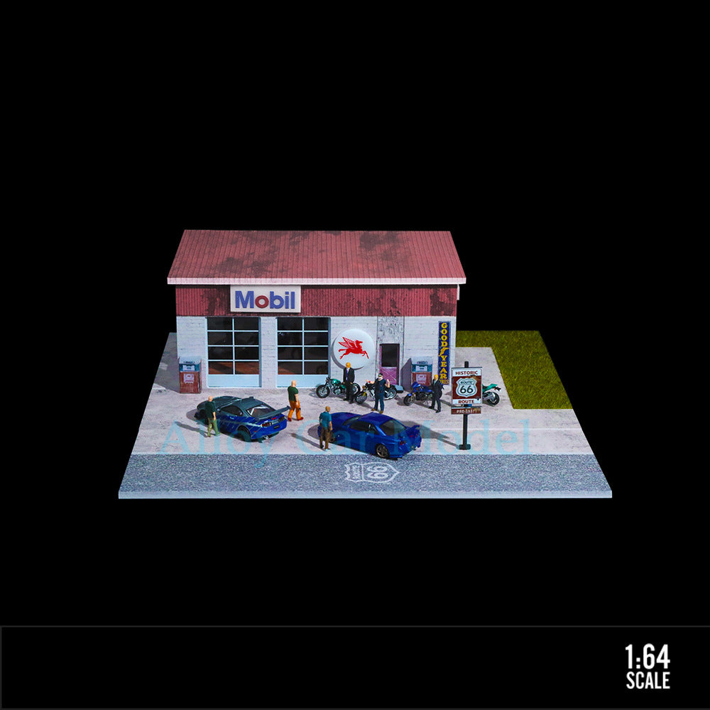 MoreArt 1:64 Route 66 Light Up Diorama Scene Model MODCOLS